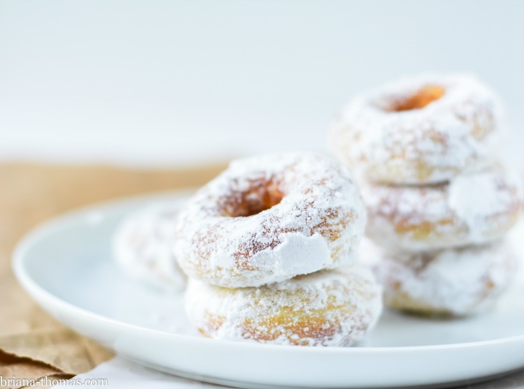 Powdered Sugar Mini Donuts Briana Thomas
