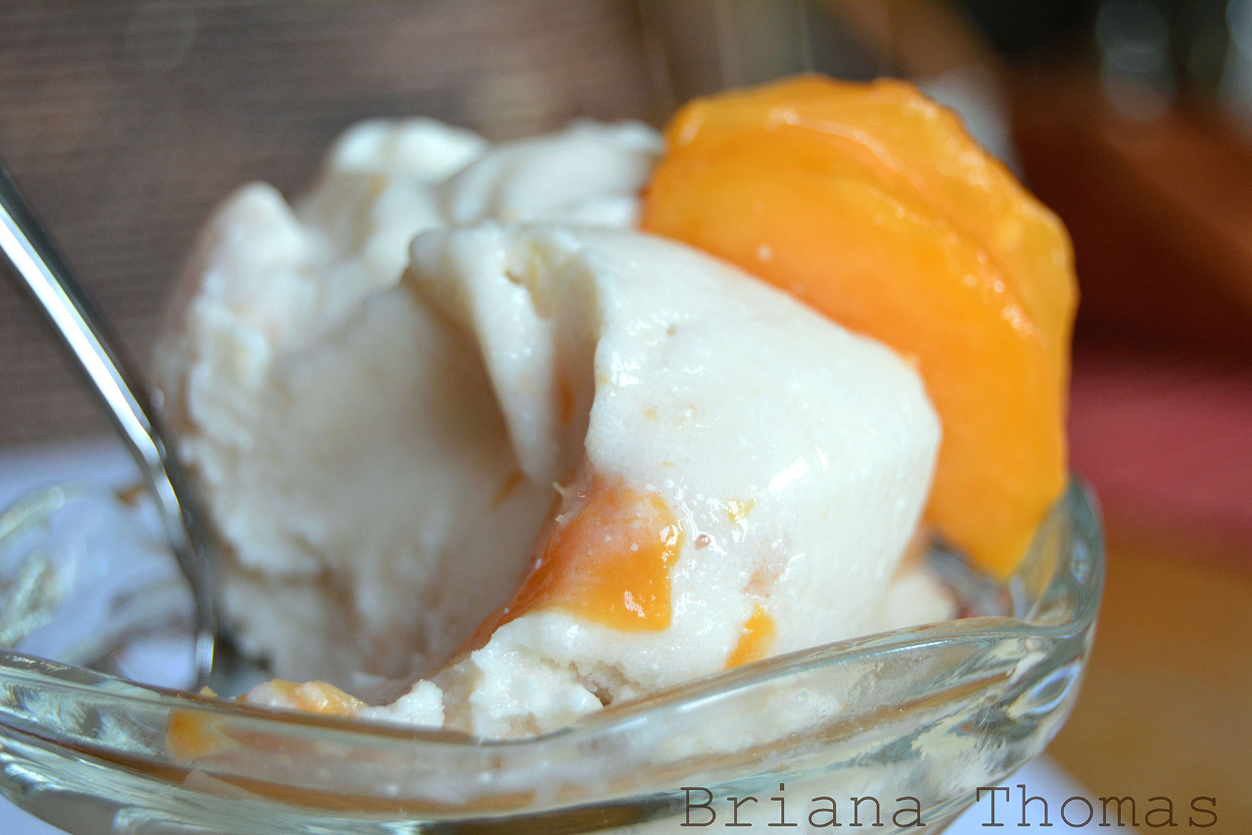 Fresh Peach Ice Cream - Briana Thomas
